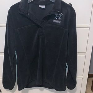 PAWZ Columbia black quarter button up sweatshirt